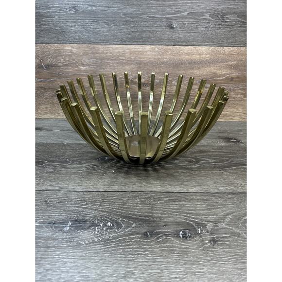 Z Gallerie Bowl Jupiter Gold 14.5 Decorative Use - Picture 1 of 9